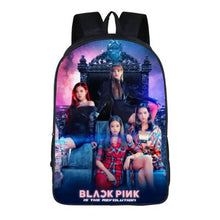 Load image into Gallery viewer, KPOP black pink Backpack Girl School Bag