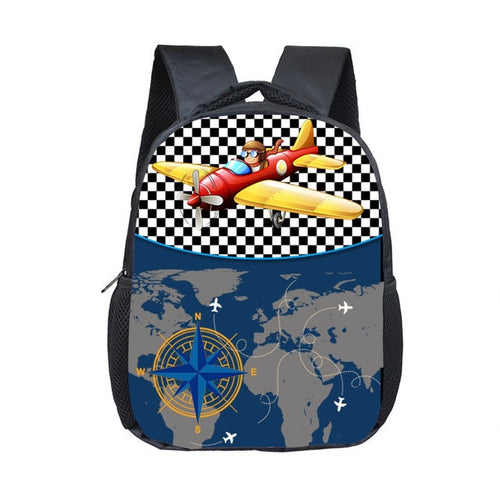 Tank / Aircraft / Racing Car Small Backpack For Kids