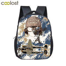 Load image into Gallery viewer, Tank / Aircraft / Racing Car Small Backpack For Kids